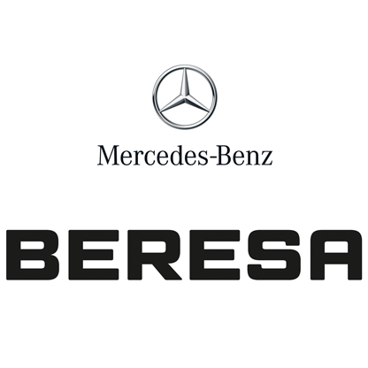 Logo von Mercedes-Benz oben mit dem charakteristischen Stern. Darunter steht in großen, fettgedruckten Buchstaben der Name „BERESA“.